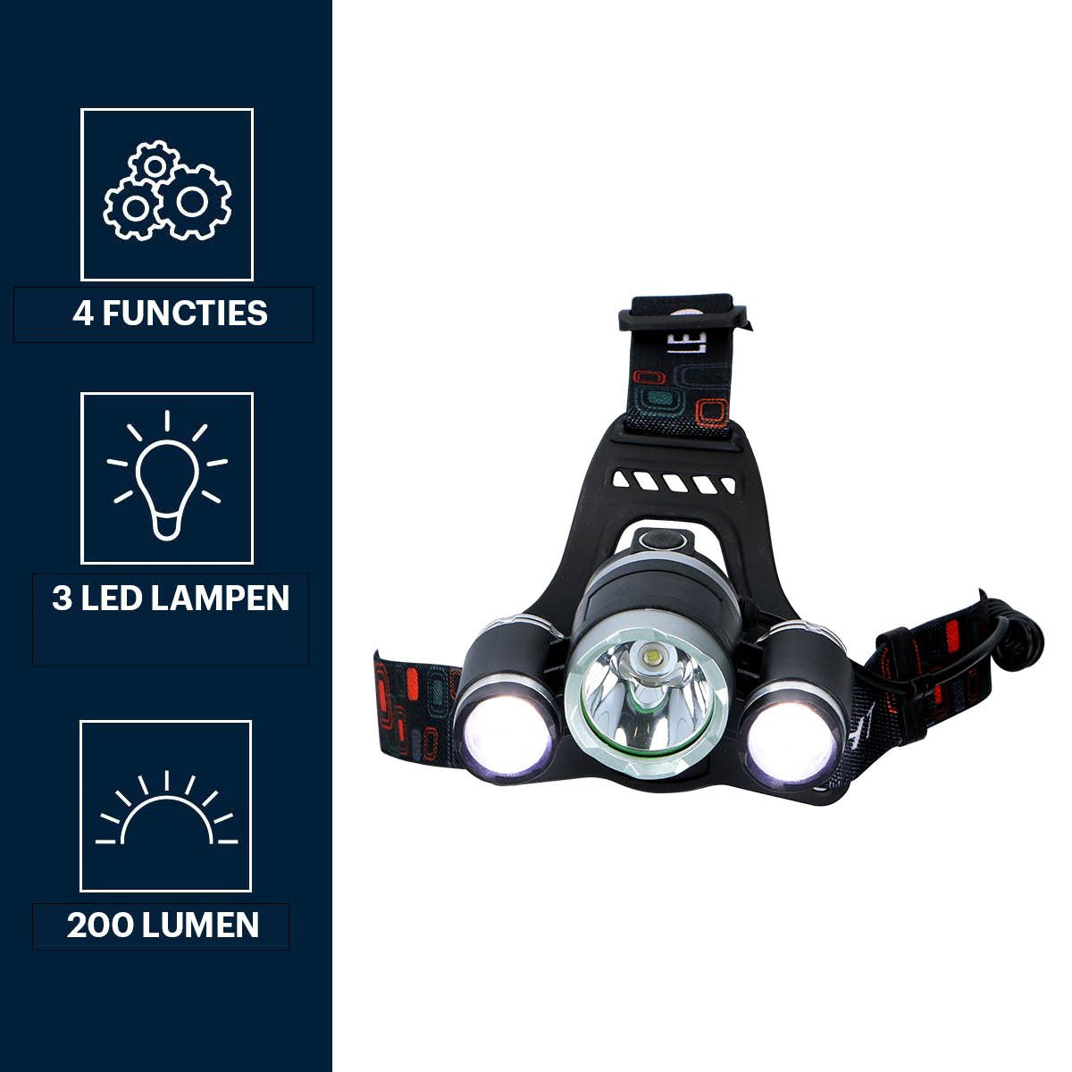 Grundig Hoofdlamp LED Oplaadbaar - maximondo