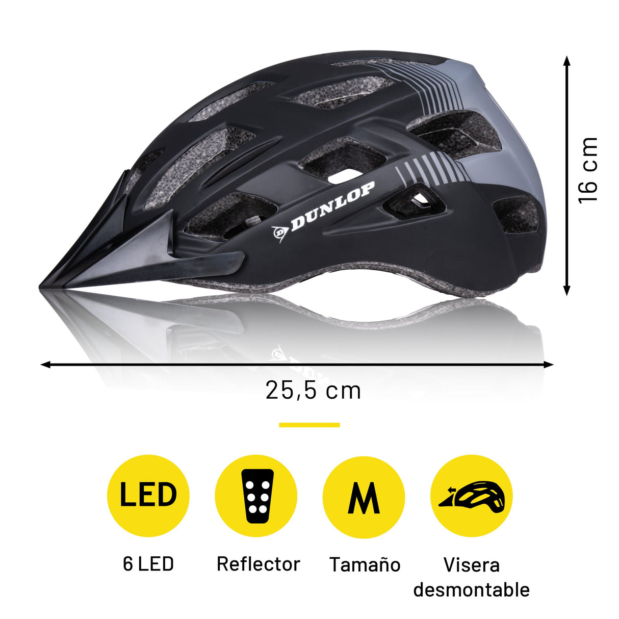 Dunlop Fietshelm - Mountainbike Helm - Verstelbaar 55-58cm - maximondo