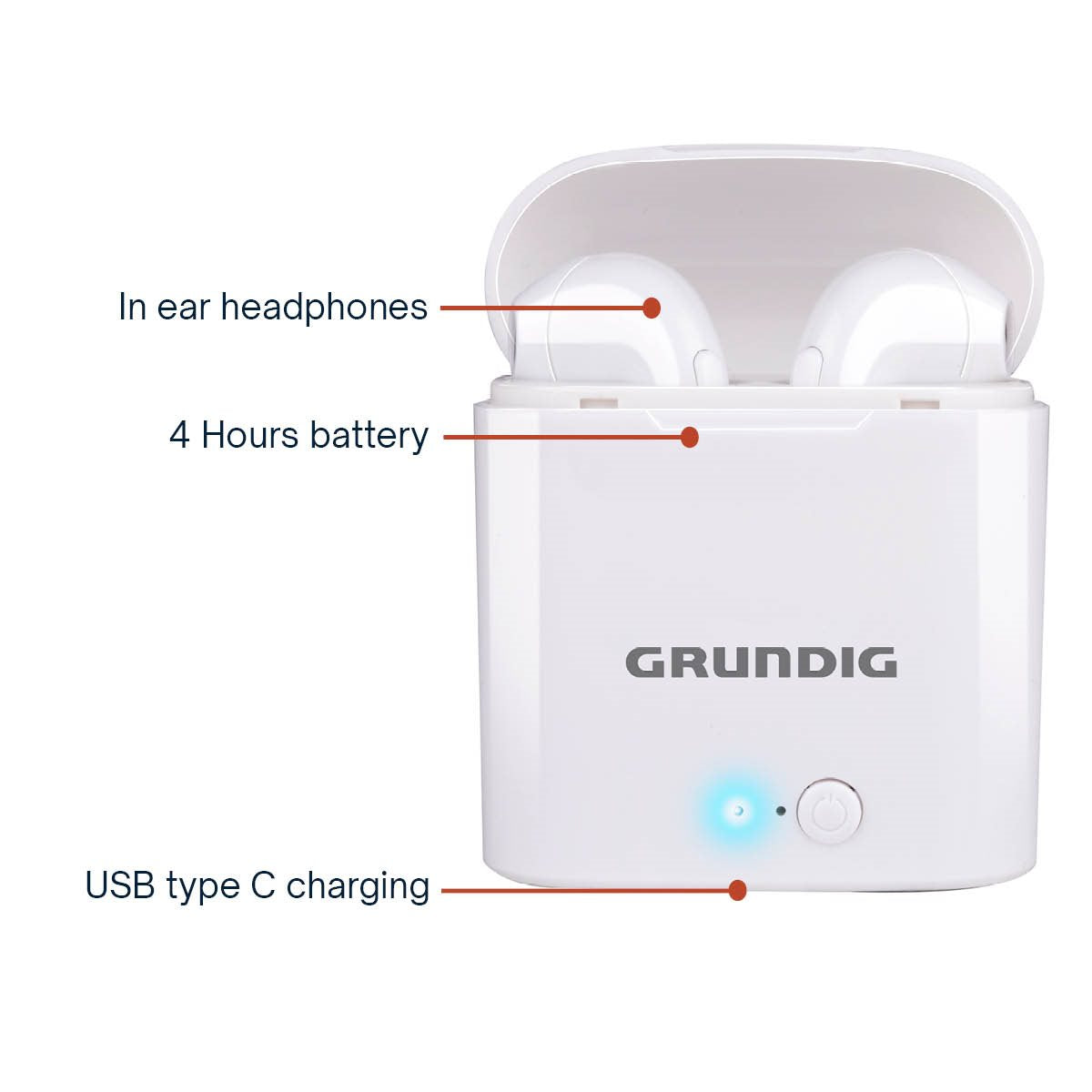 Grundig Draadloze Oordopjes - maximondo