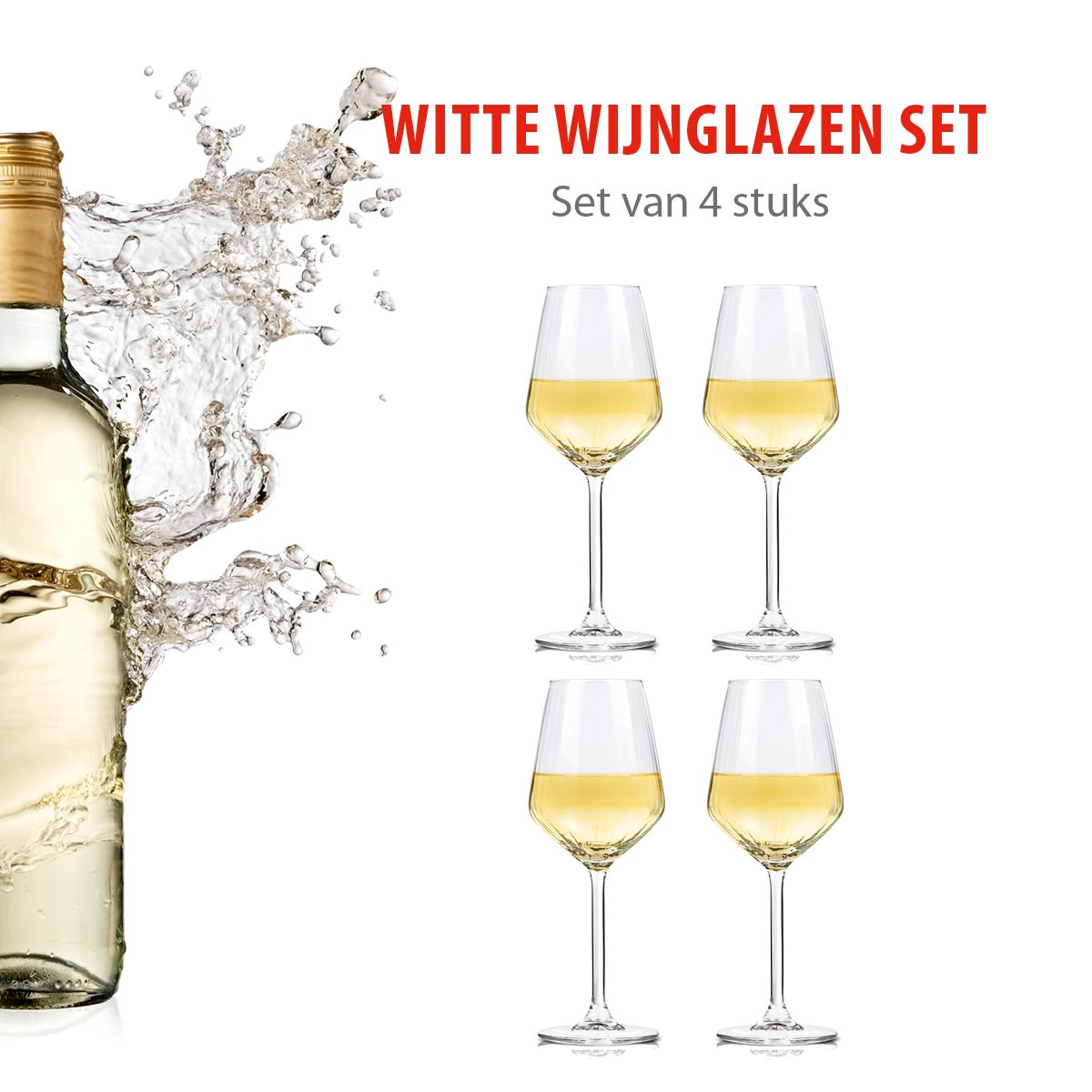 alpina Wijnglazen Witte Wijn - Set 38cl - maximondo