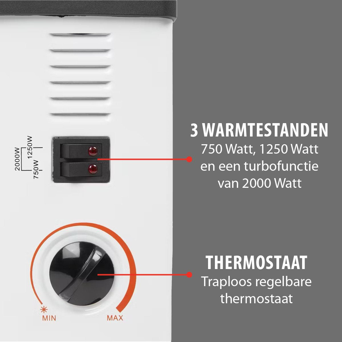 alpina Elektrische Kachel CHYO2 2000W - maximondo