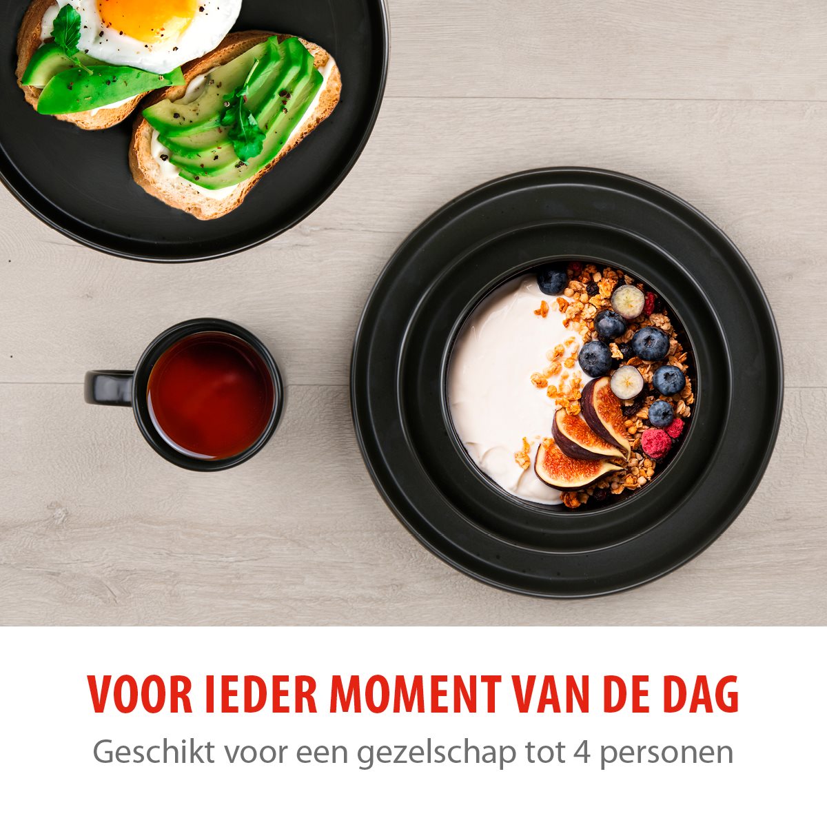 alpina Serviesset 4 Persoons - Aardewerk Servies 16-Delig - maximondo