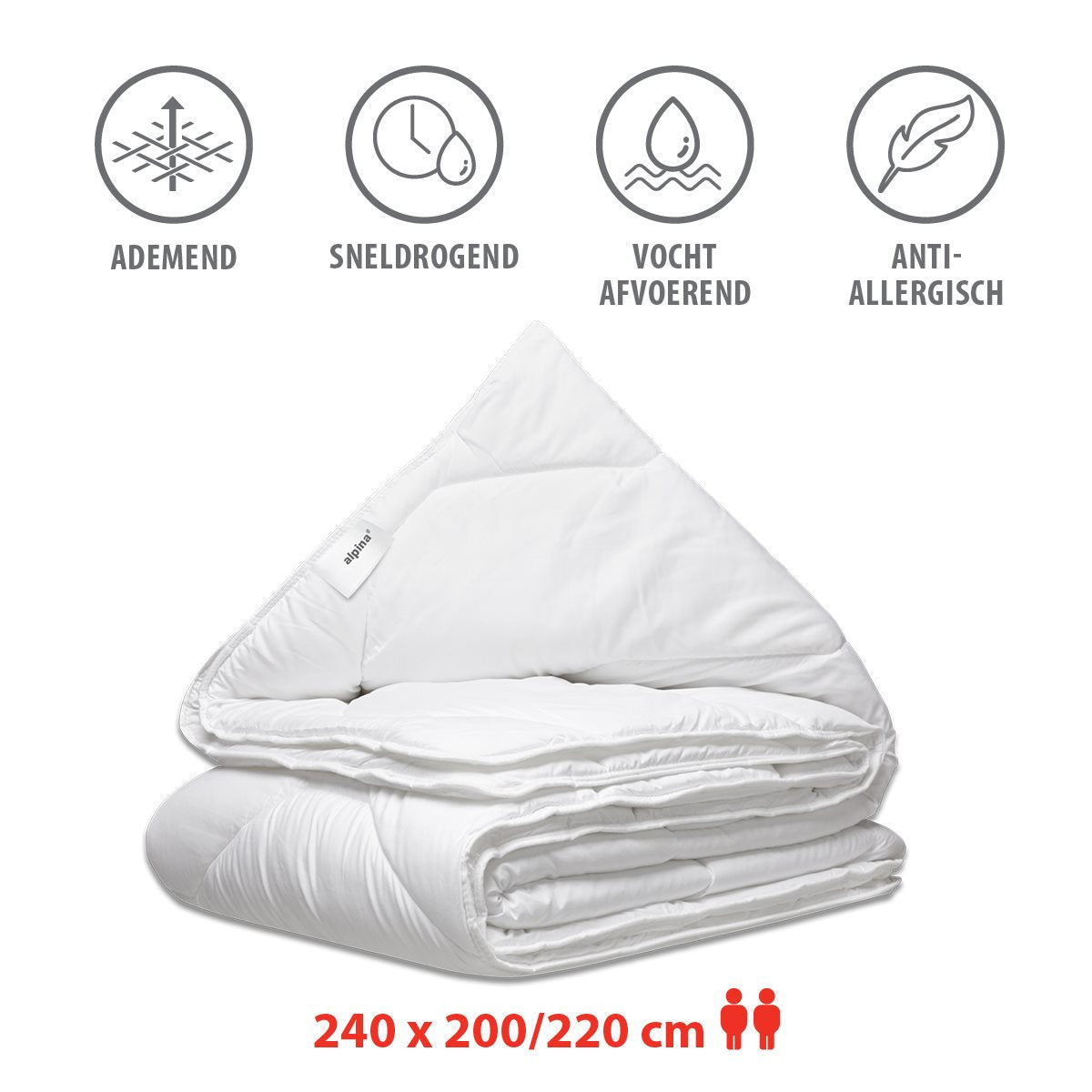 alpina Dekbed 240x200/220 cm - 4 Seizoenen - maximondo