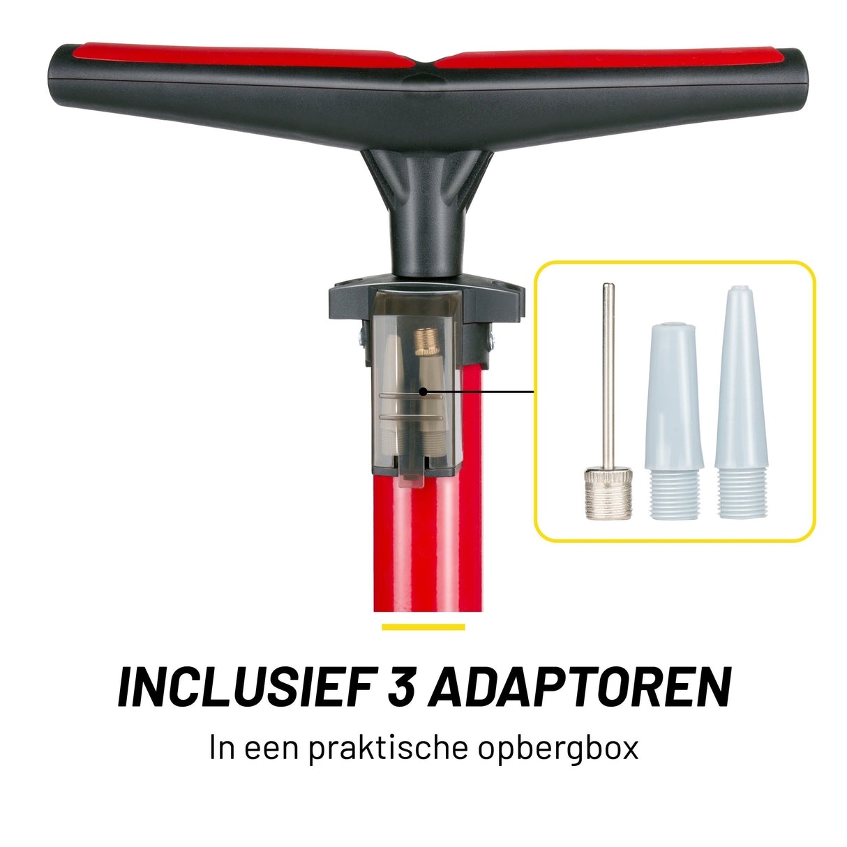 Dunlop Fietspomp met Drukmeter - Staande Pomp - maximondo