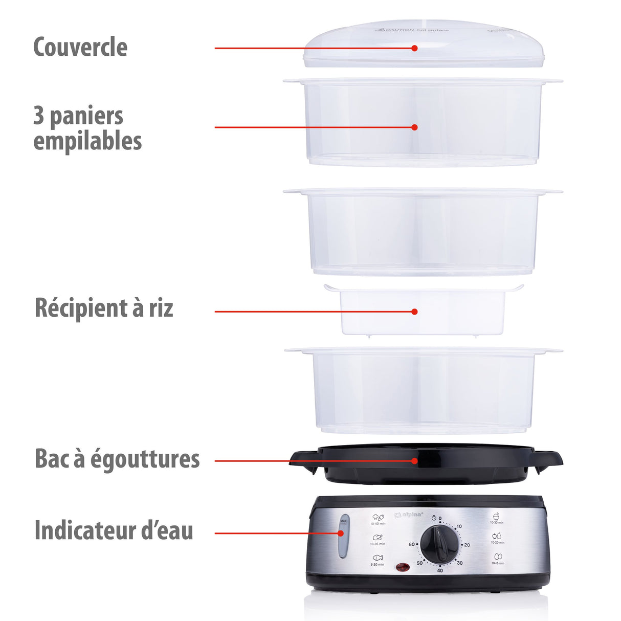 alpina Stoomkoker 9L 800W - maximondo