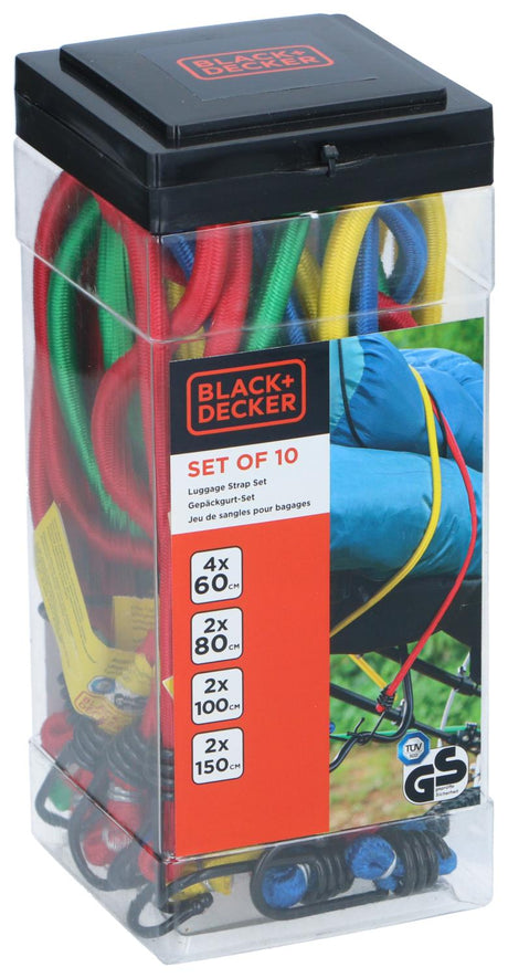 BLACK+DECKER Spanelastiek Set - 10 Stuks - maximondo