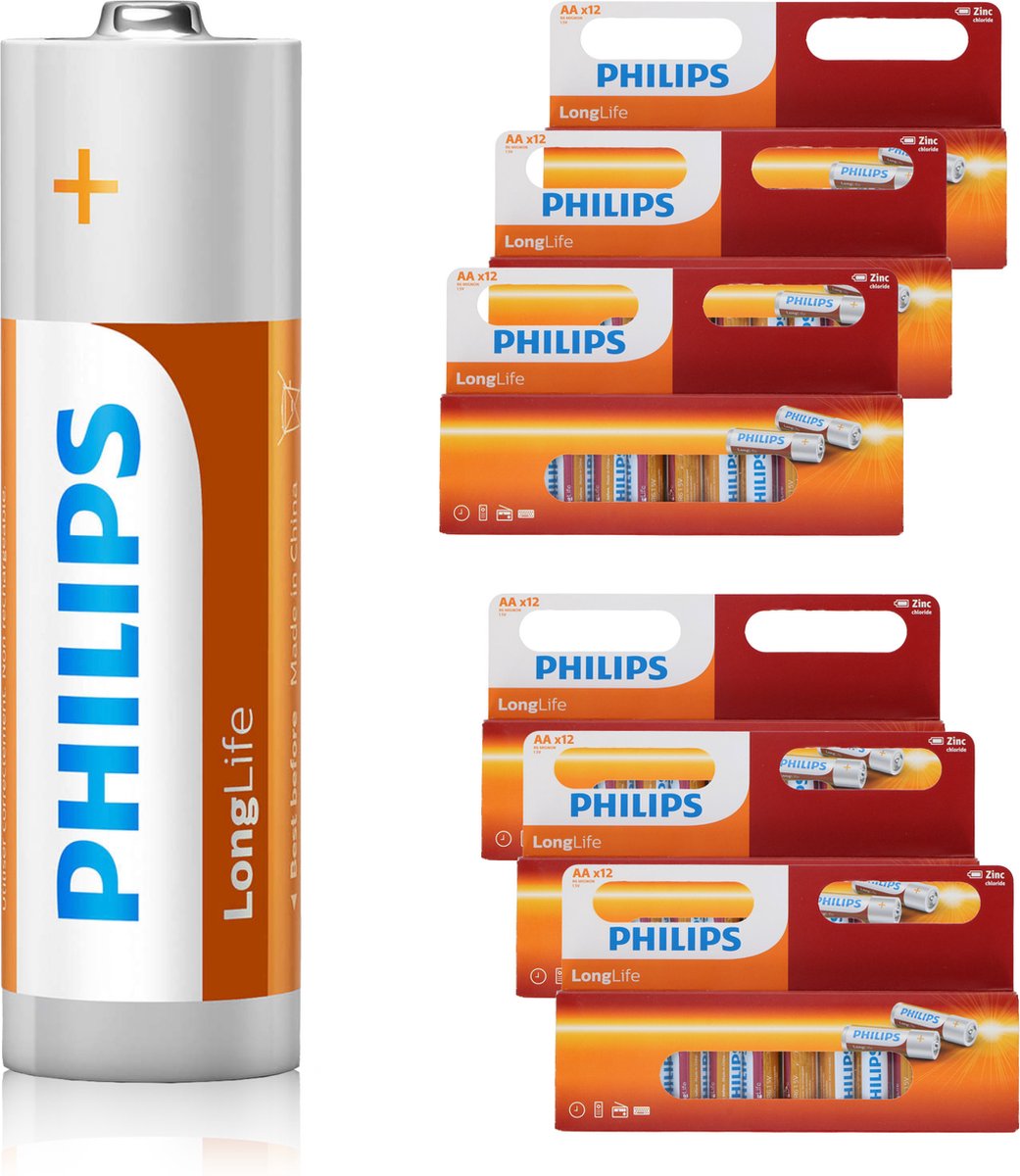 Philips AA Batterijen 72 Stuks - maximondo