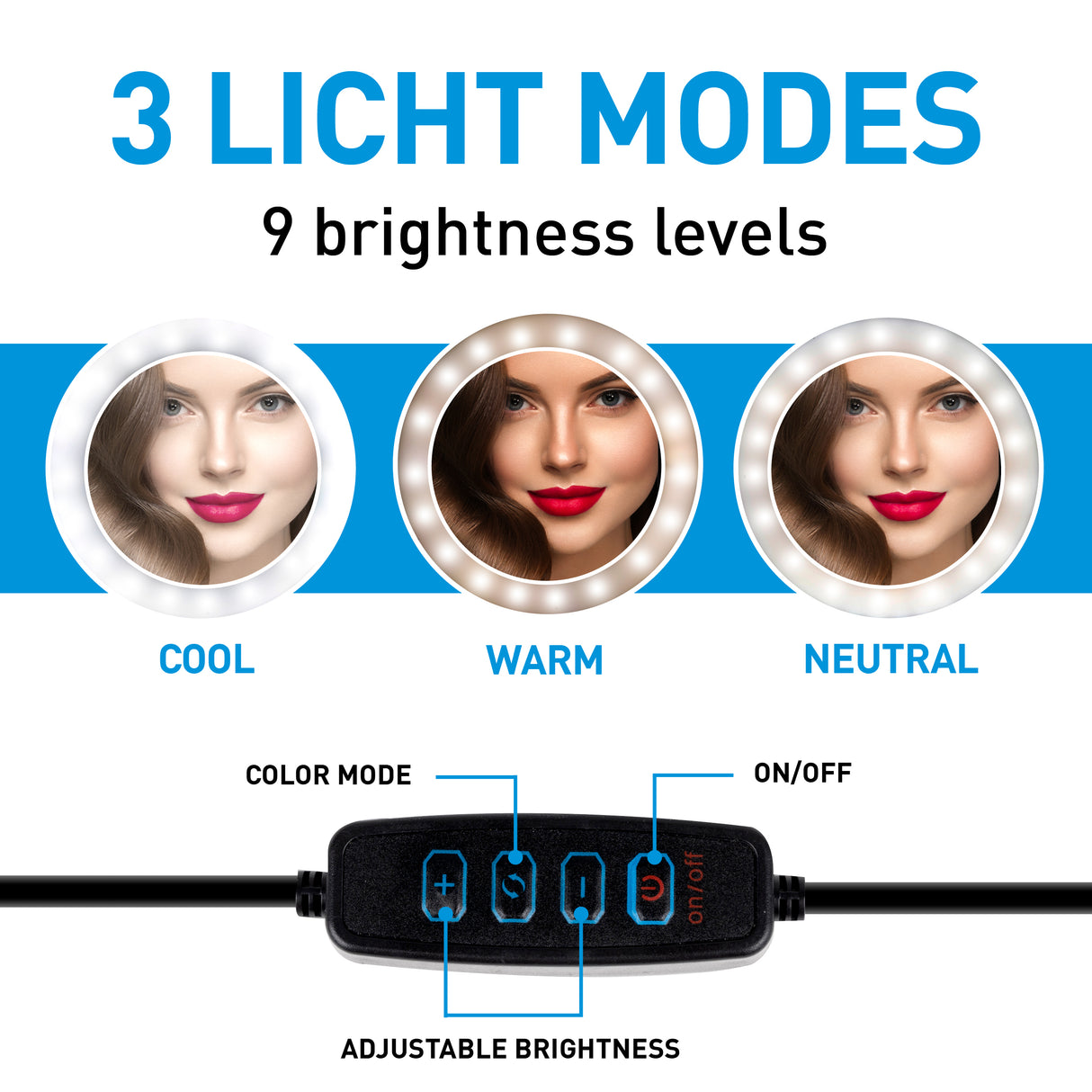 Grundig Ringlamp - Verstelbaar Ringlight - maximondo