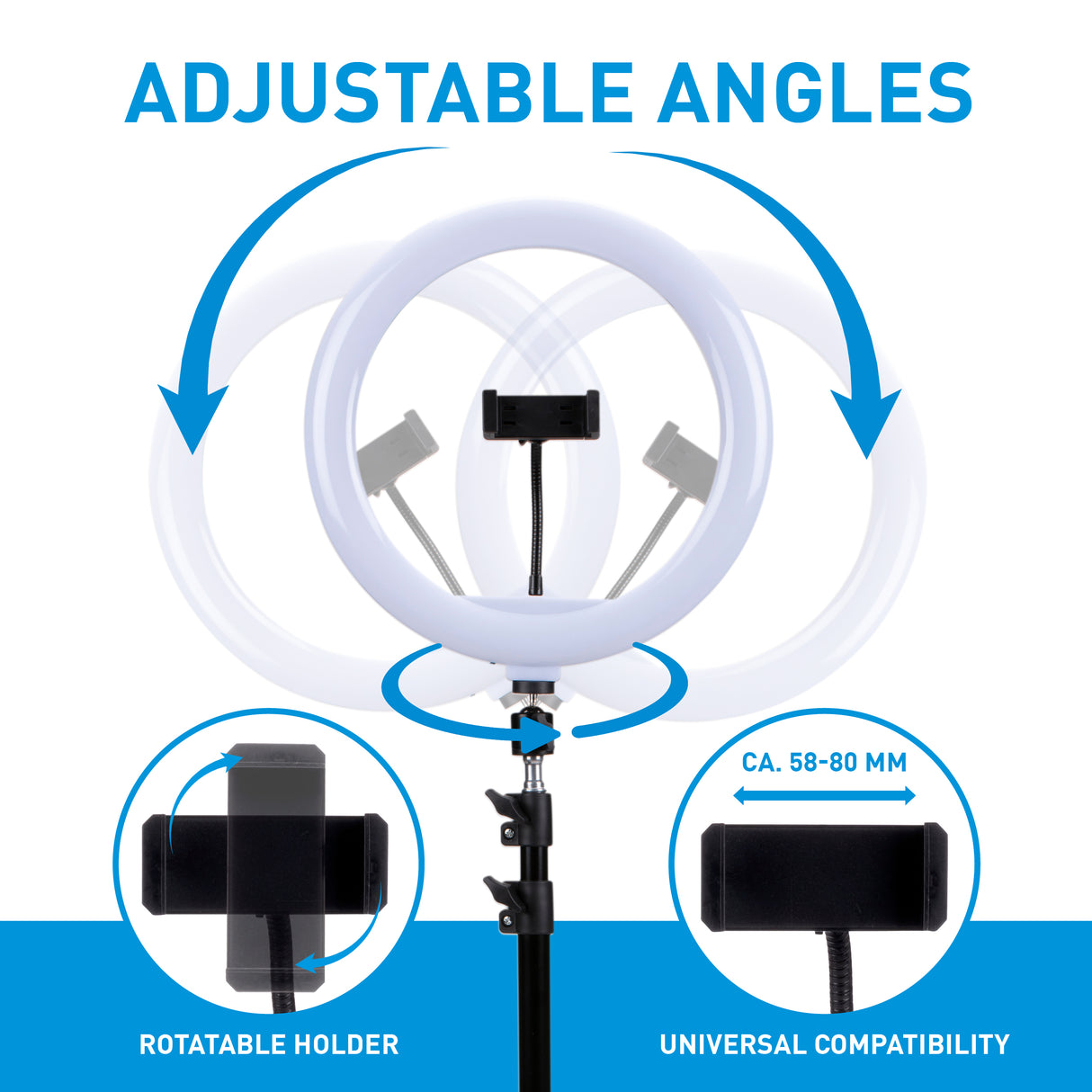 Grundig Ringlamp - Verstelbaar Ringlight - maximondo