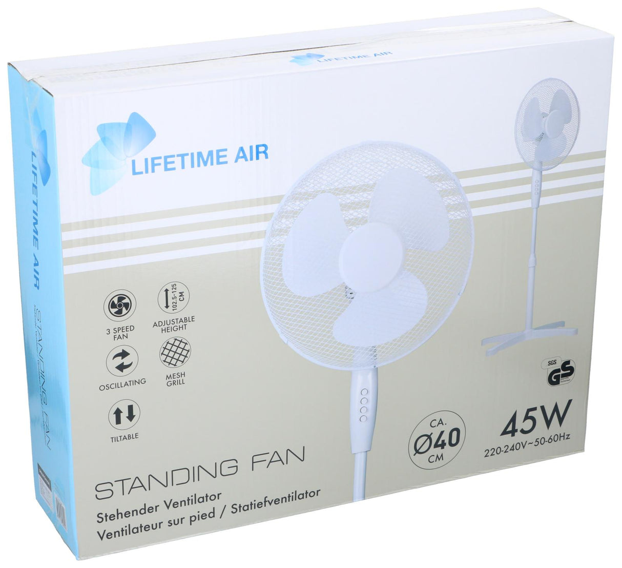 Lifetime Air Statiefventilator 45W