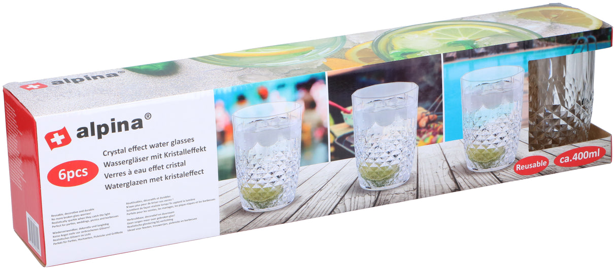 alpina Waterglazen 6x 400ml - maximondo