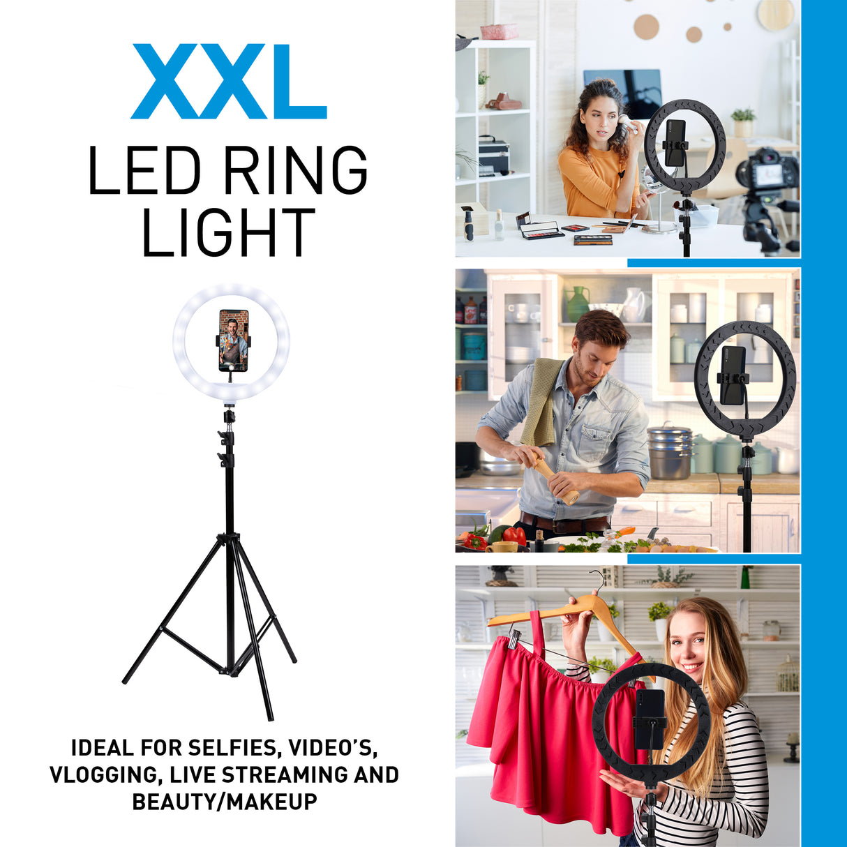 Grundig Ringlamp - Verstelbaar Ringlight - maximondo