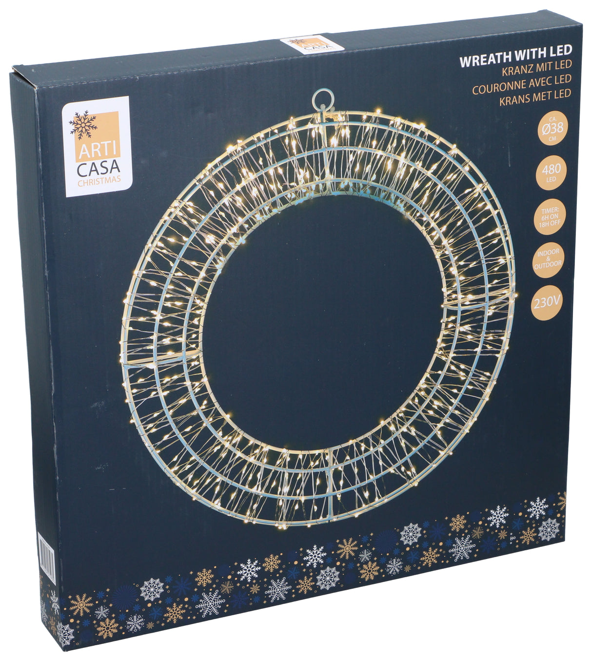 Arti Casa LED Kerstkrans 38cm - maximondo