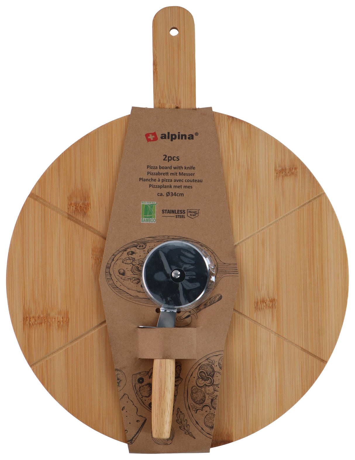 alpina Pizzaplank Ø 34 cm - maximondo