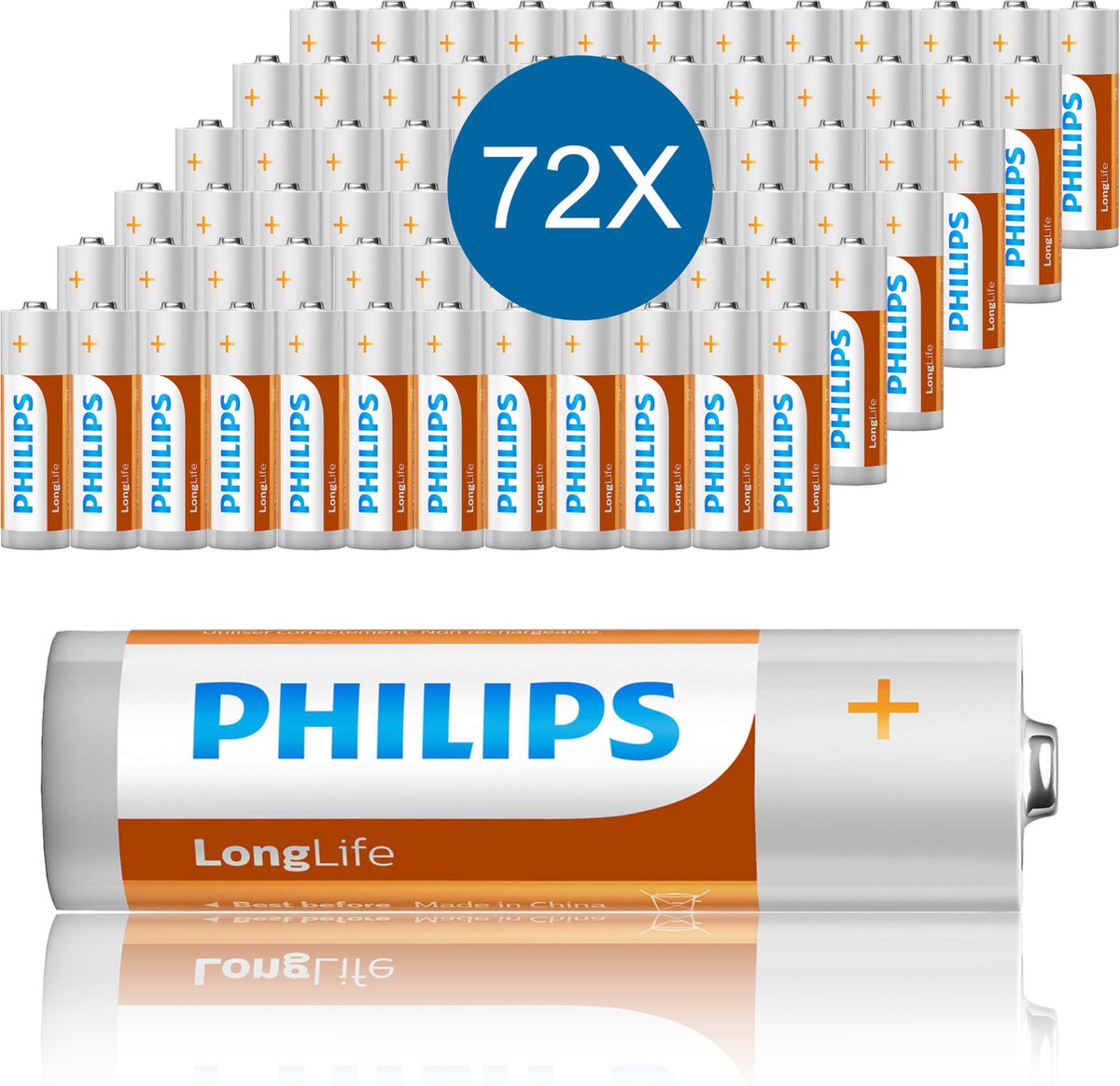Philips AA Batterijen 72 Stuks - maximondo