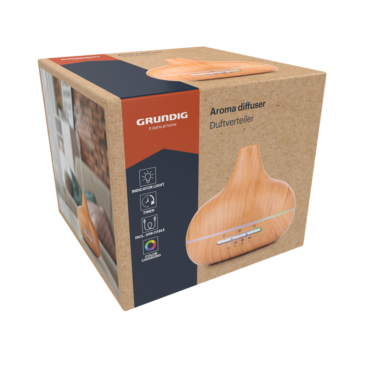 Grundig Aroma Diffuser Luchtbevochtiger 300ml- Geurverspreider - maximondo