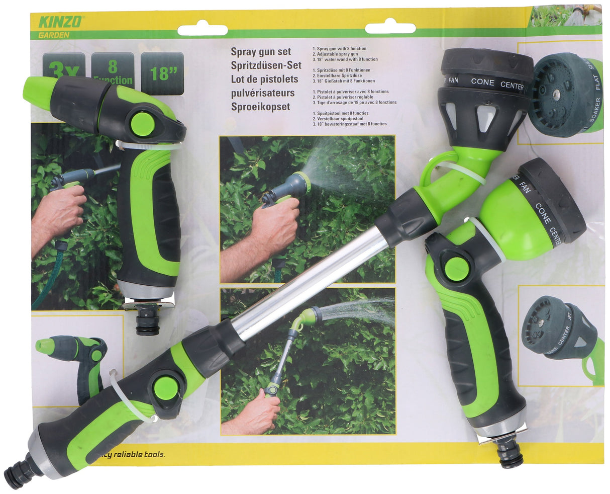 Kinzo 3Delige Sproeikop Set - maximondo