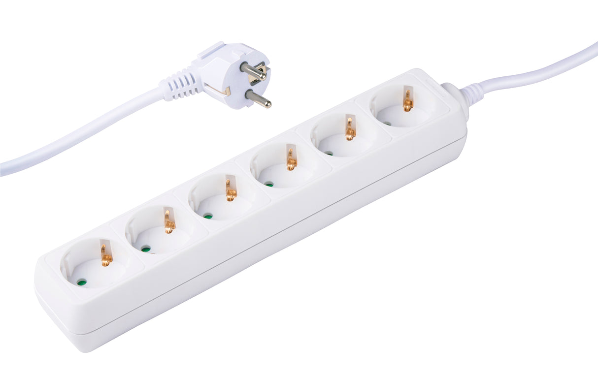 Grundig Stekkerdoos 6Voudig Wit - maximondo