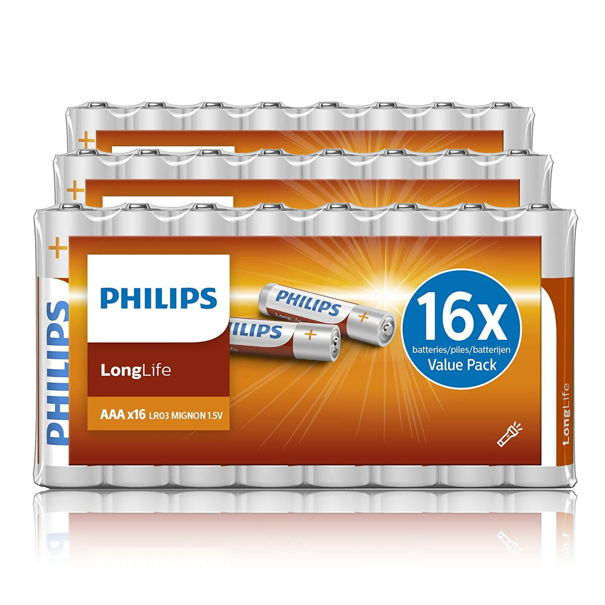 Philips AAA Batterijen, 48 Stuks - maximondo