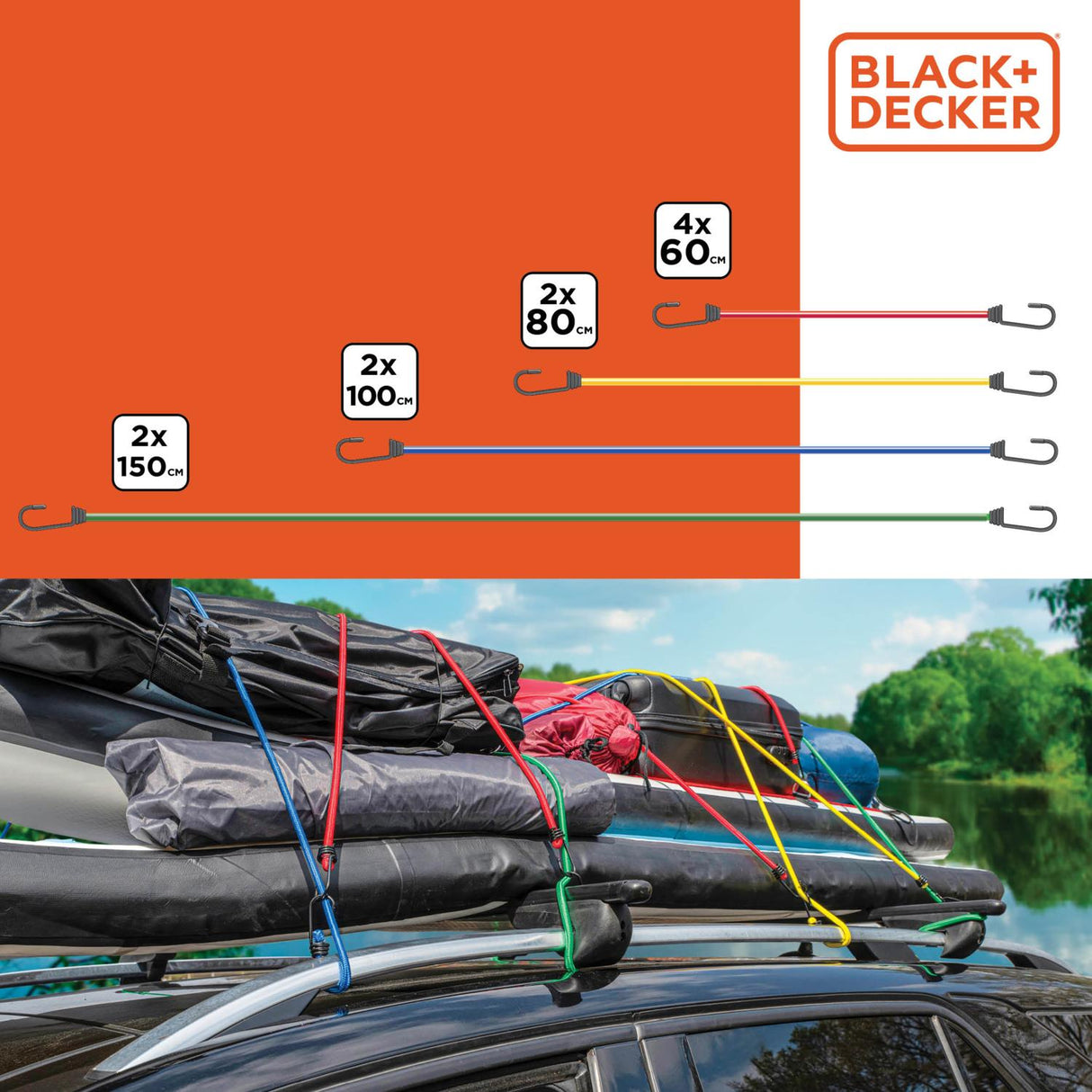 BLACK+DECKER Spanelastiek Set - 10 Stuks - maximondo