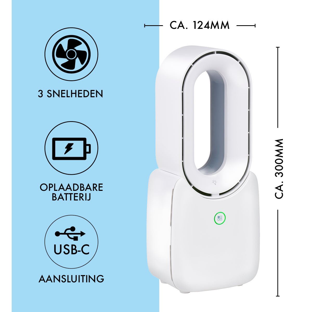 Lifetime Air Bladeloze Ventilator, Wit - maximondo