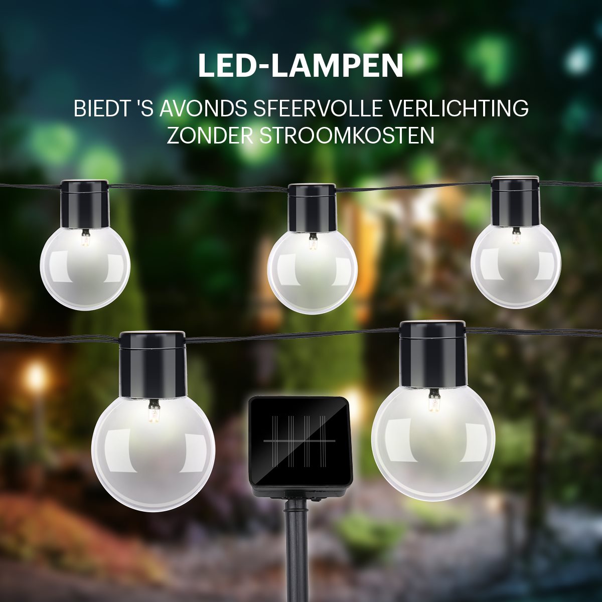 Grundig Solar Lichtsnoer 4,85 m LED Buiten - maximondo