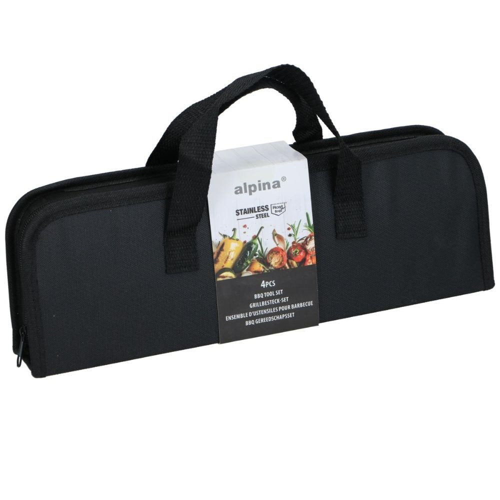 alpina BBQ Gereedschapsset - 4-Delige set met Opbergtas - maximondo