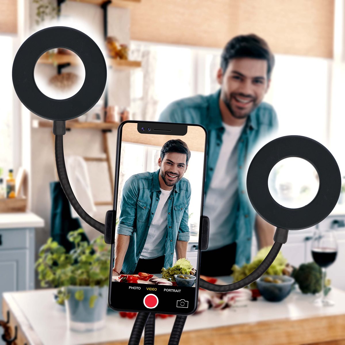 Grundig Selfie Studio Ringlamp Tafelklem - maximondo