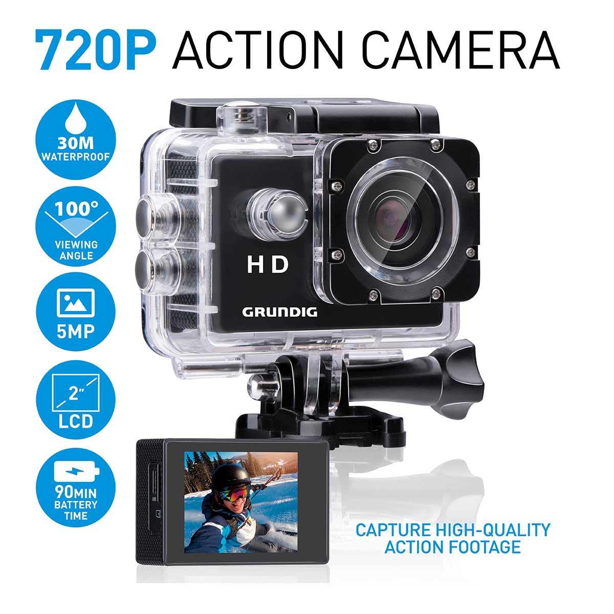 Grundig Action Camera 720P Waterdicht - maximondo