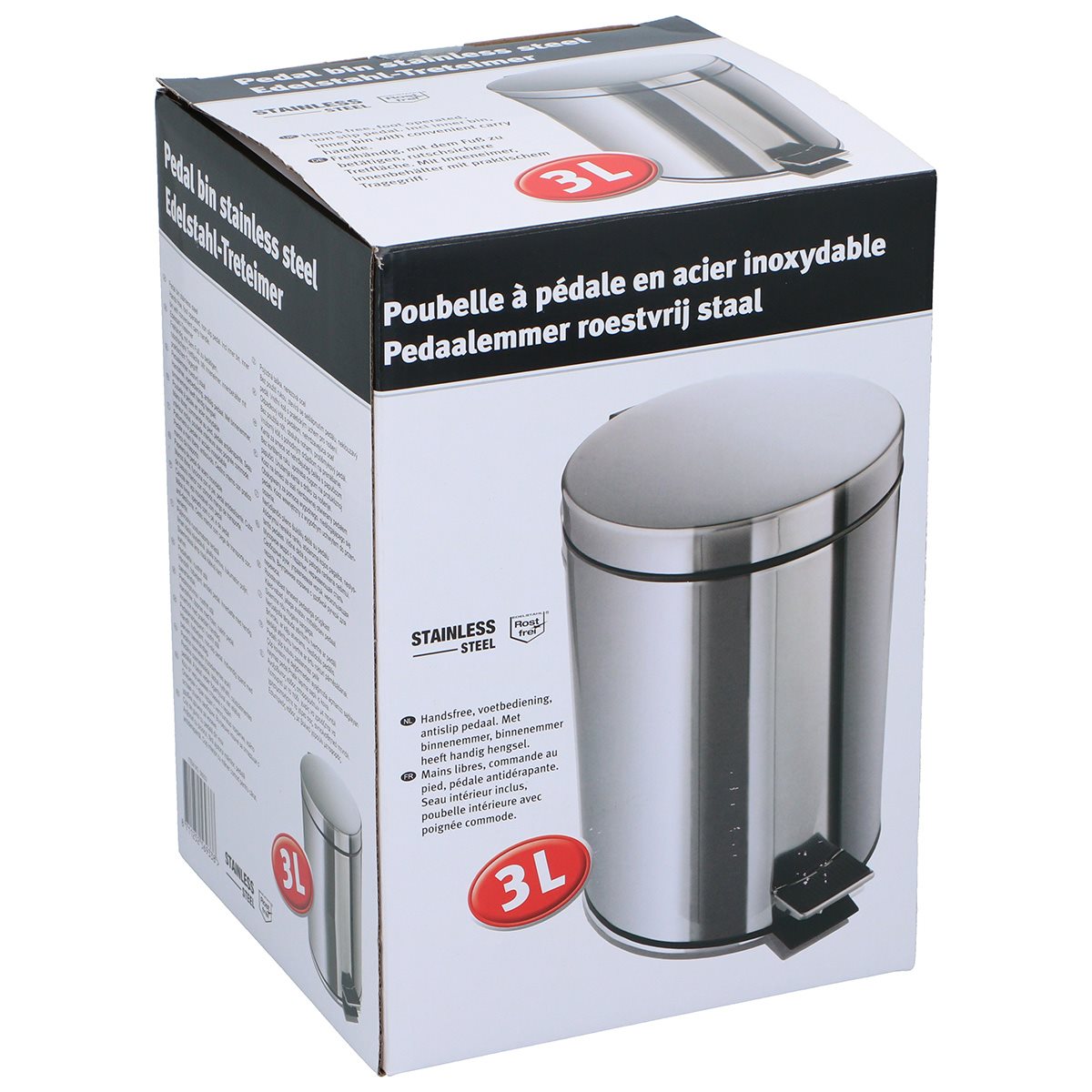 Pedaalemmer 3L Rvs - maximondo