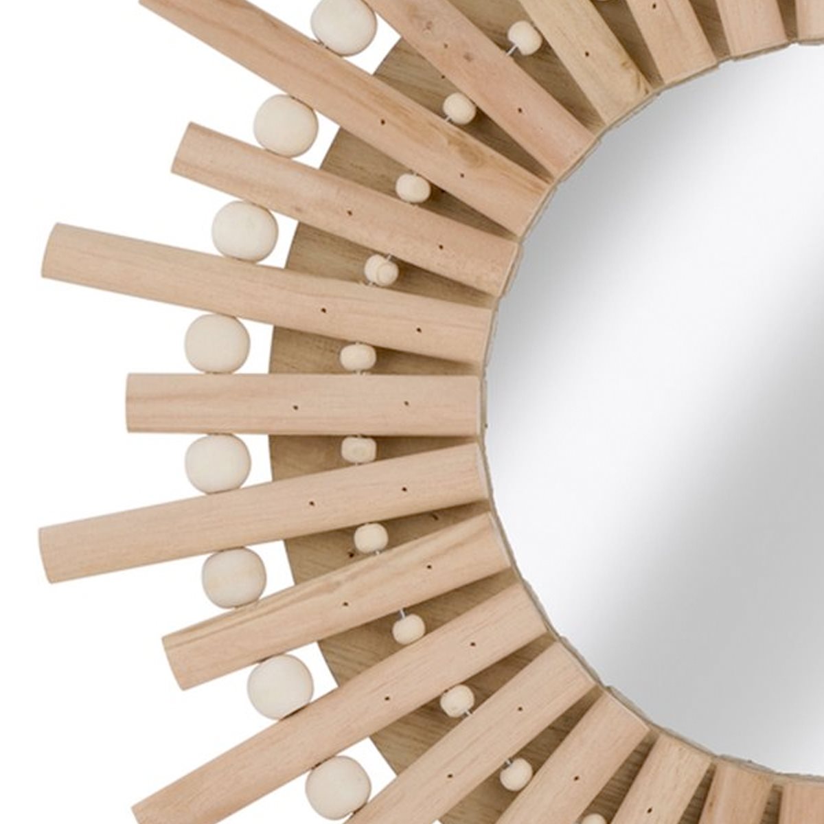 Arti Casa Wandspiegel - Ronde Spiegel Zon - 30cm - Hout - maximondo