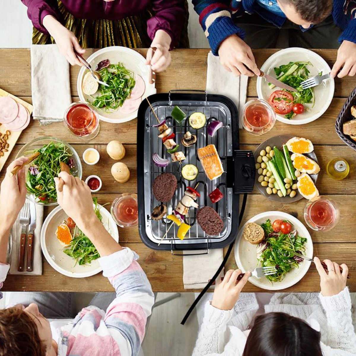 alpina BBQ - Elektrisch - 2-in-1 - Binnen en Buiten - 2000W - maximondo