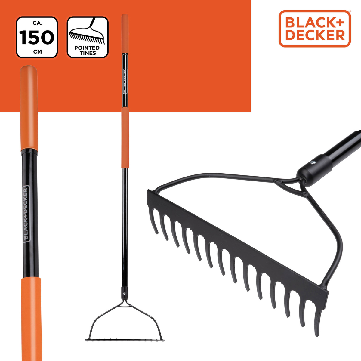 BLACK+DECKER Egalisatiehark 150 Cm - maximondo