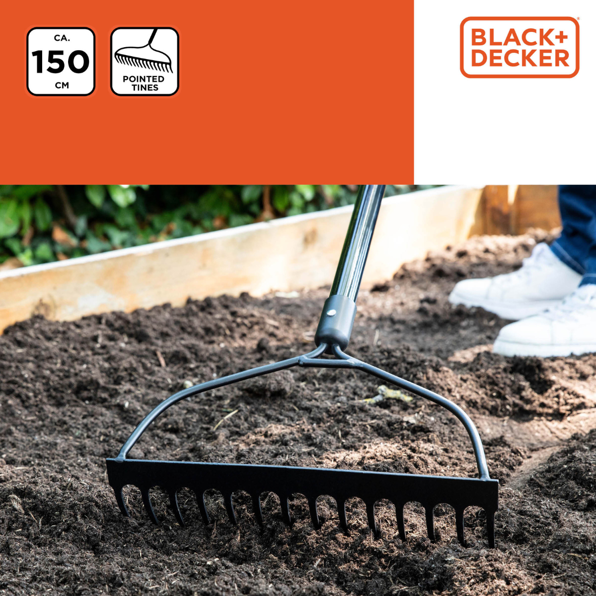 BLACK+DECKER Egalisatiehark 150 Cm - maximondo
