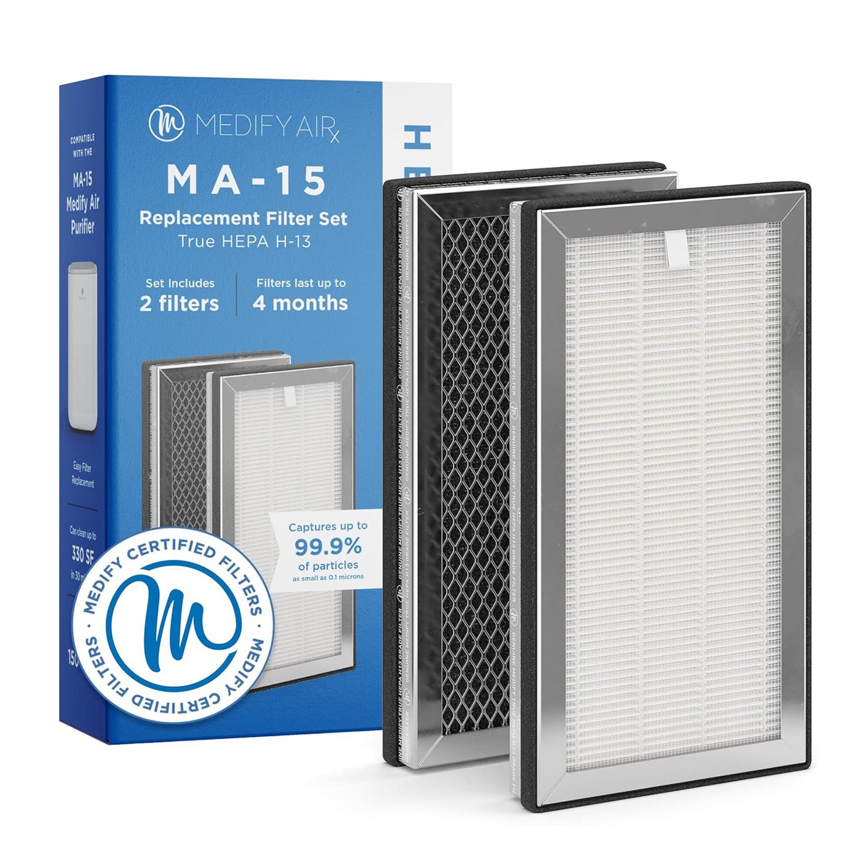 Medify Air MA-15 Vervangingsfilter – HEPA H13 – 2 Stuks - maximondo