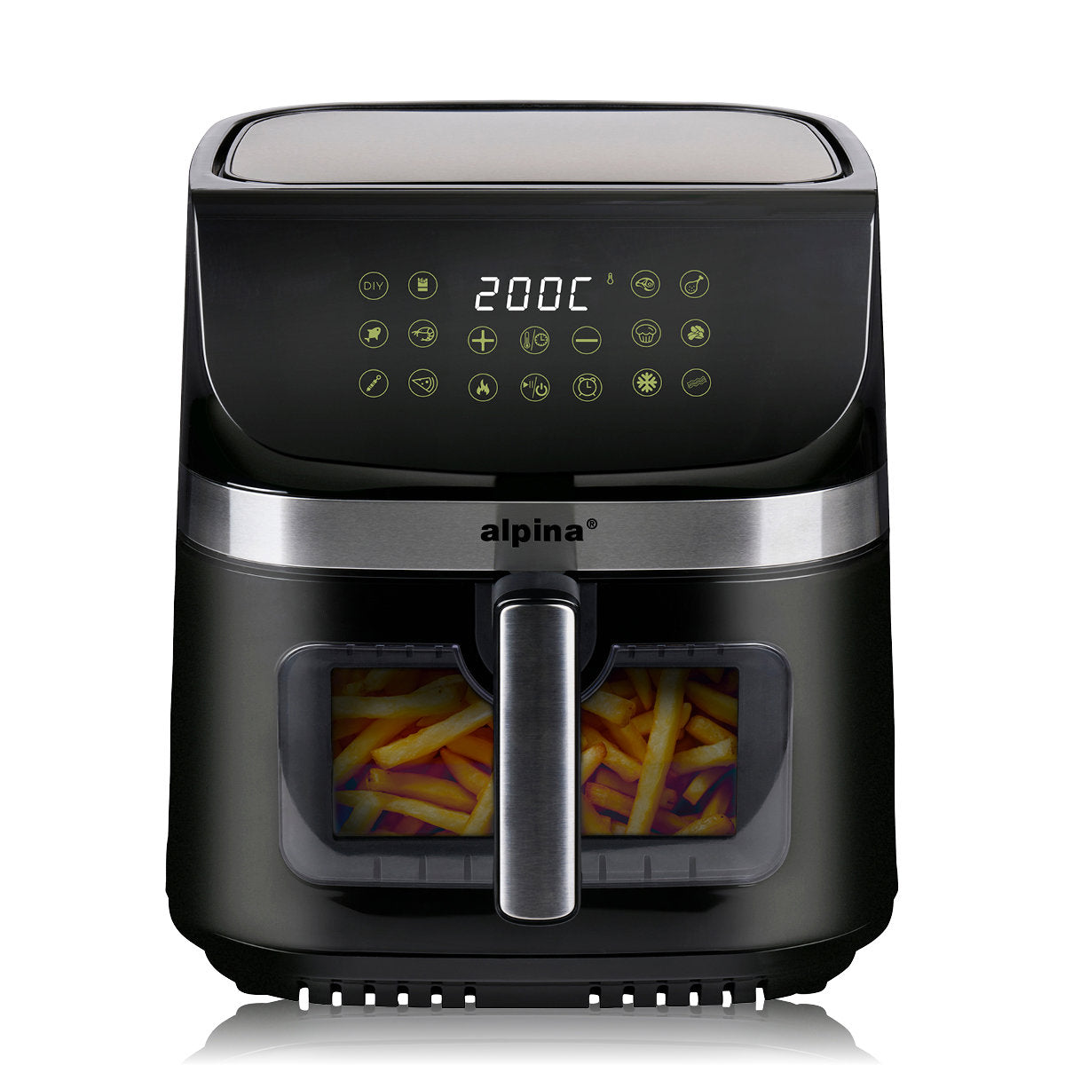 alpina Dubbele Airfryer XXL - Heteluchtfriteuse 9L - maximondo