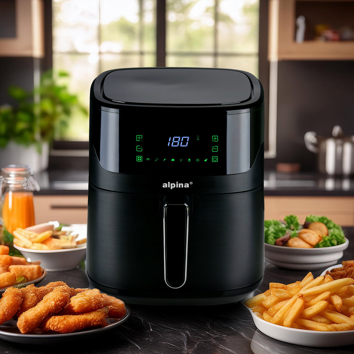 alpina Airfryer XL - Heteluchtfriteuse 6L - 2-5 Personen - maximondo