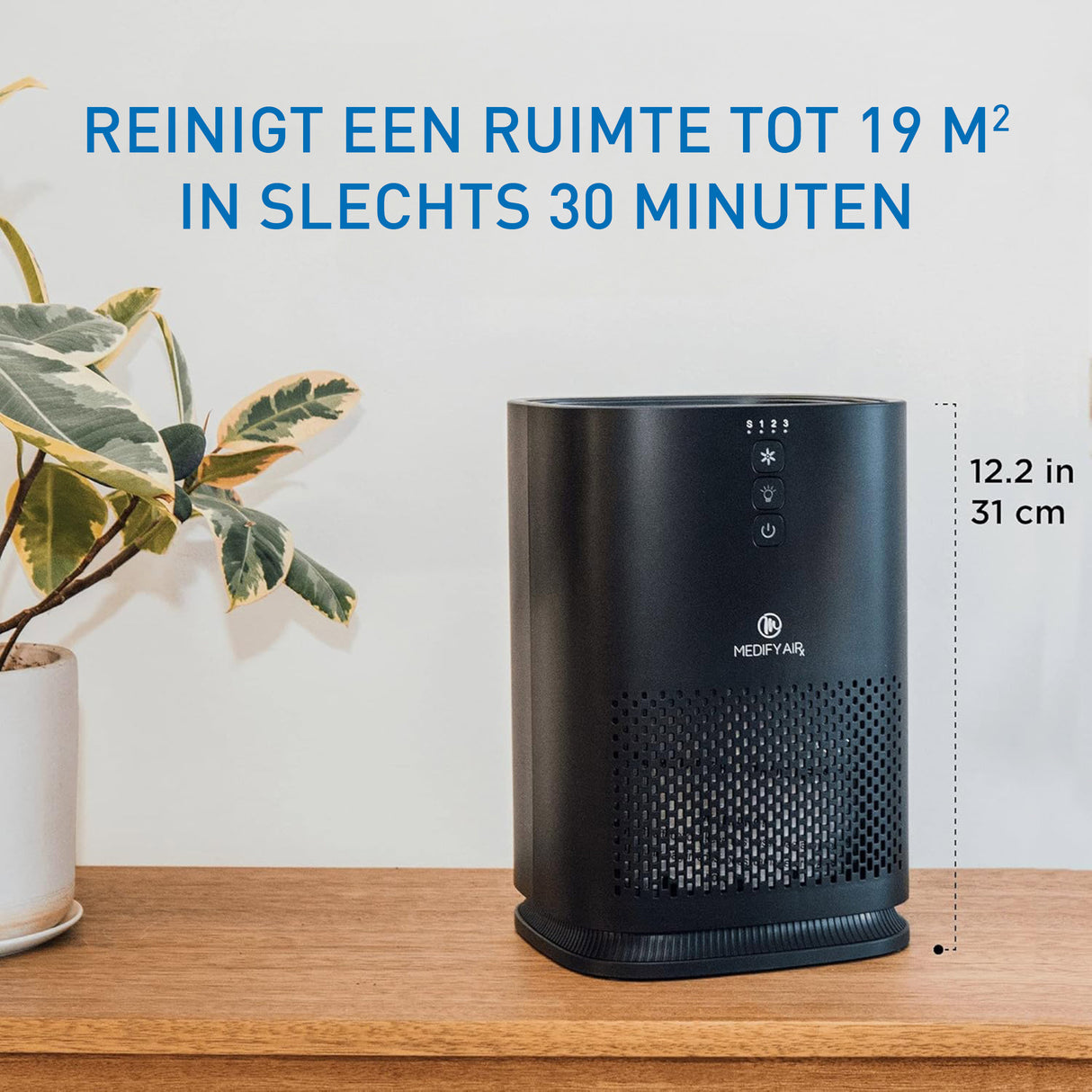 Medify Air MA-14 Luchtreiniger – 70 m³/u Air Purifier – Zwart - maximondo