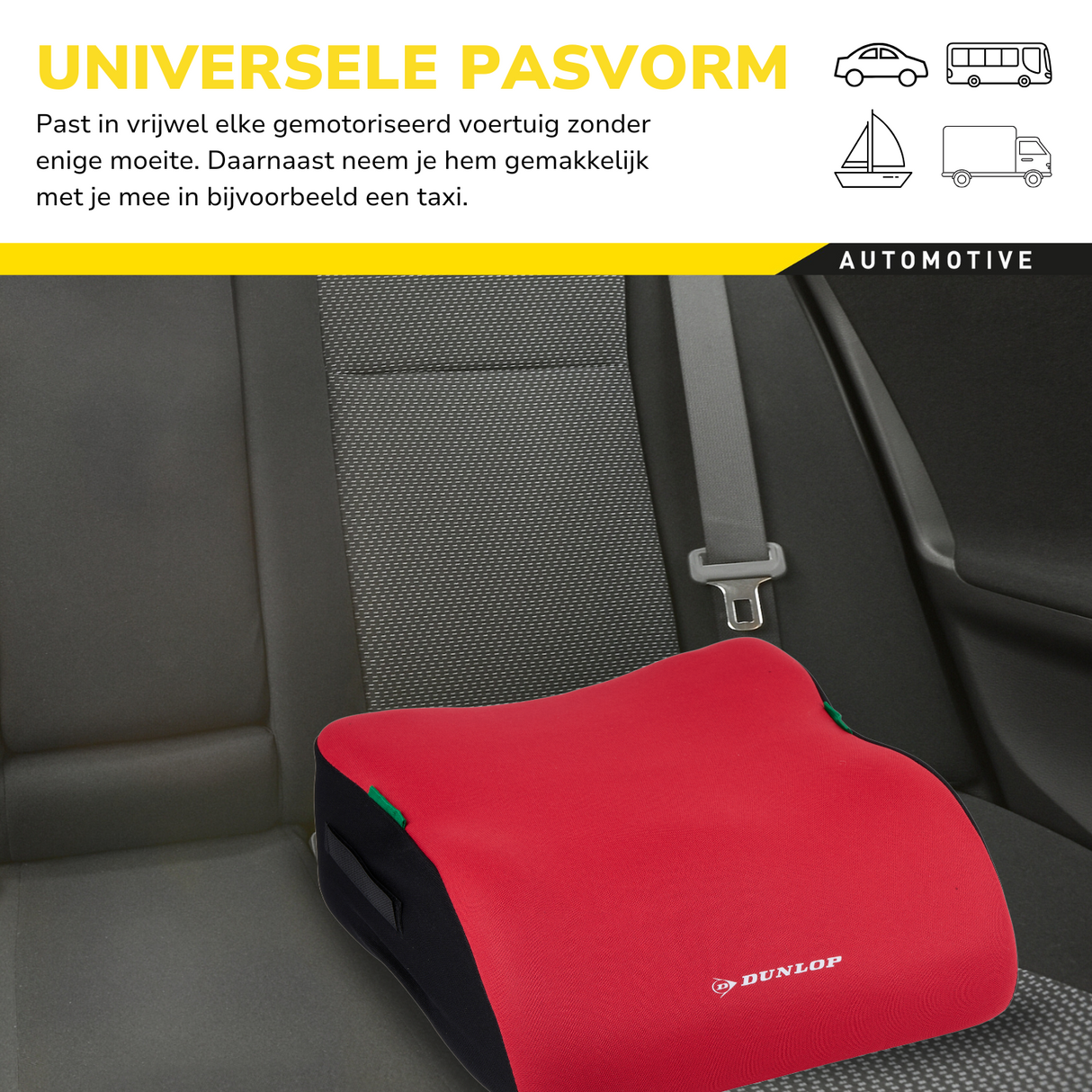 Dunlop Kinderzitje Rood - Stoelverhoger UN ECE R129 - maximondo