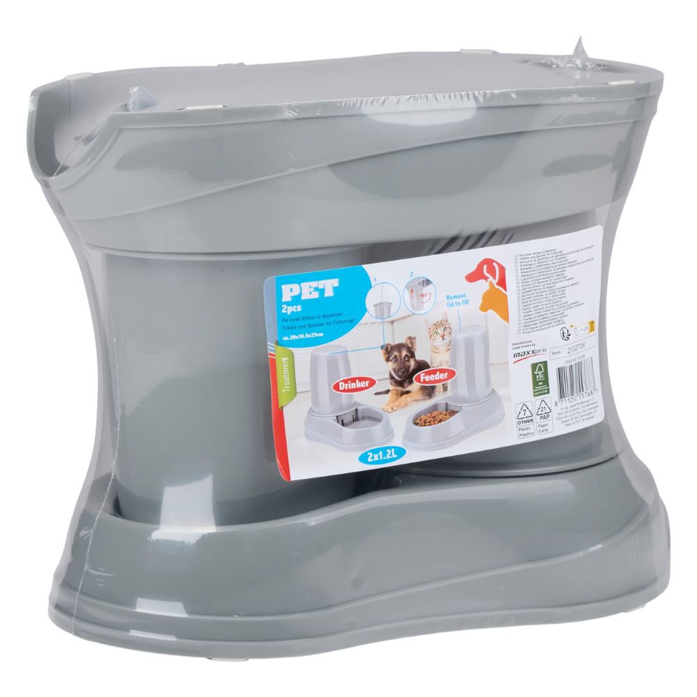 maxxpro Voerbak en Waterbak 2 x 1.4L - maximondo