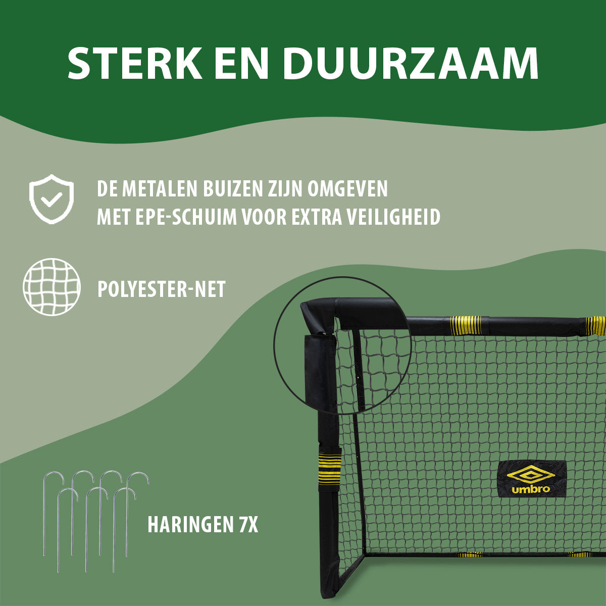 Umbro Voetbaldoel - 240x160x85cm - maximondo