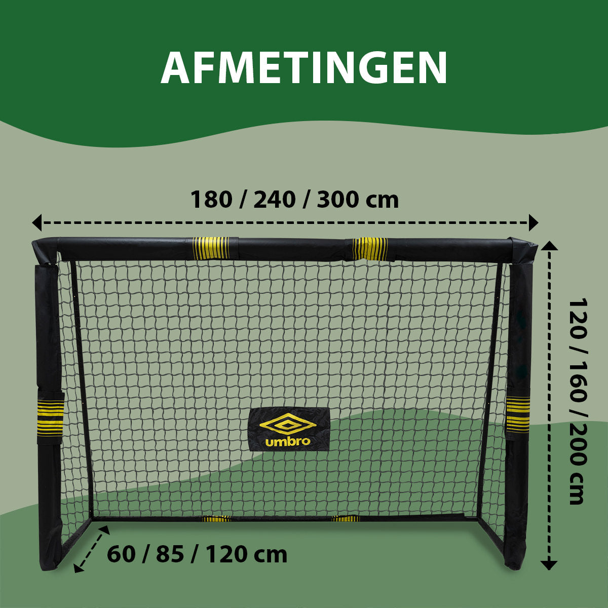 Umbro Voetbaldoel 180 x 120 x 60cm - maximondo