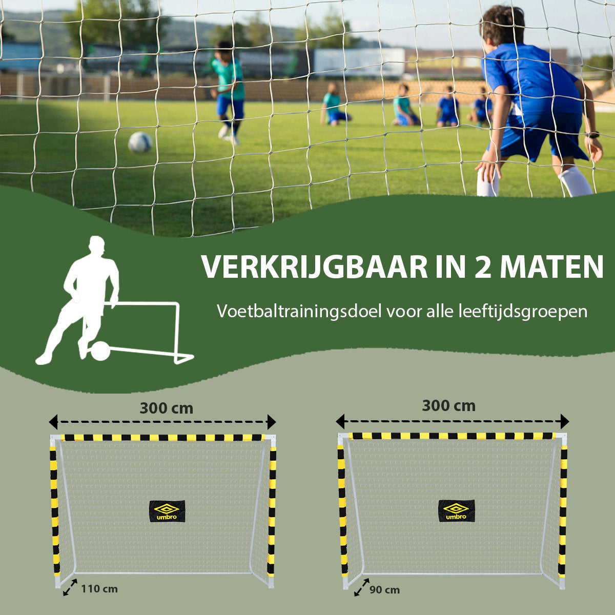 Umbro Voetbaldoel 300 x 200 cm - maximondo