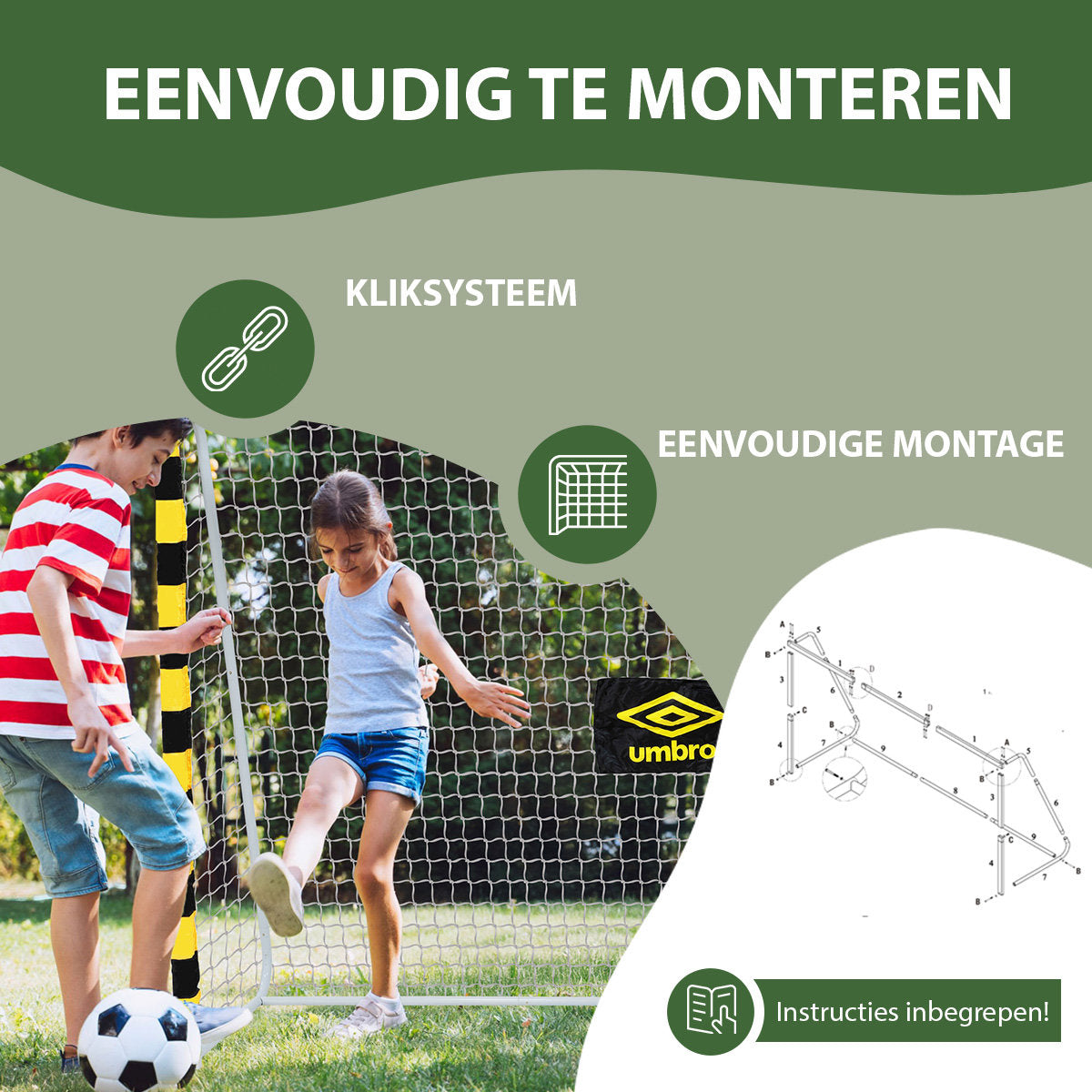 Umbro Voetbaldoel 300 x 200 cm - maximondo