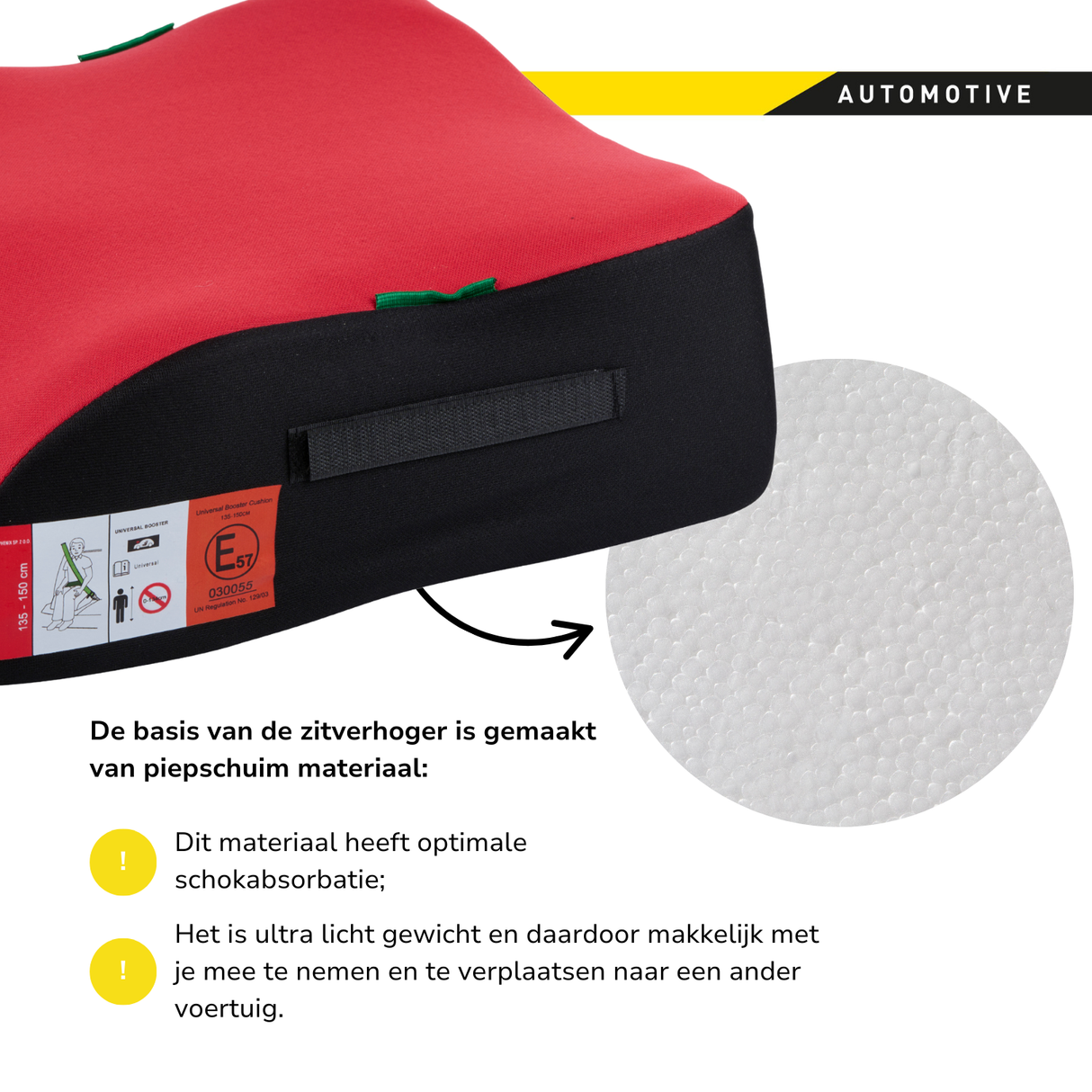 Dunlop Kinderzitje Rood - Stoelverhoger UN ECE R129 - maximondo