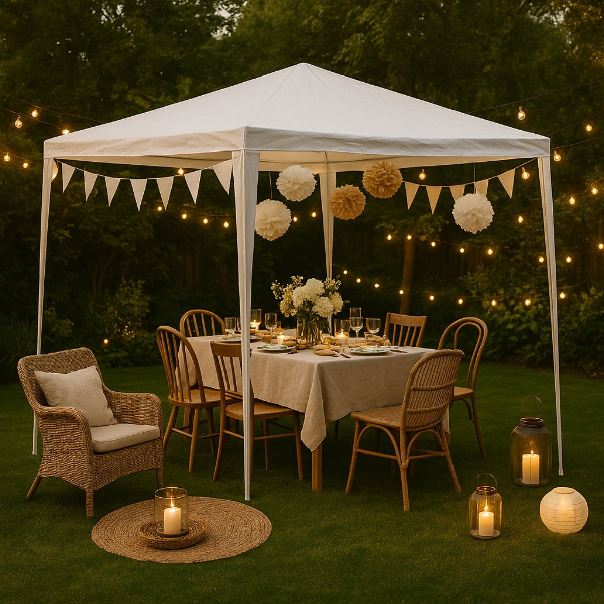 Kinzo Partytent 3x3m, Waterdicht - maximondo