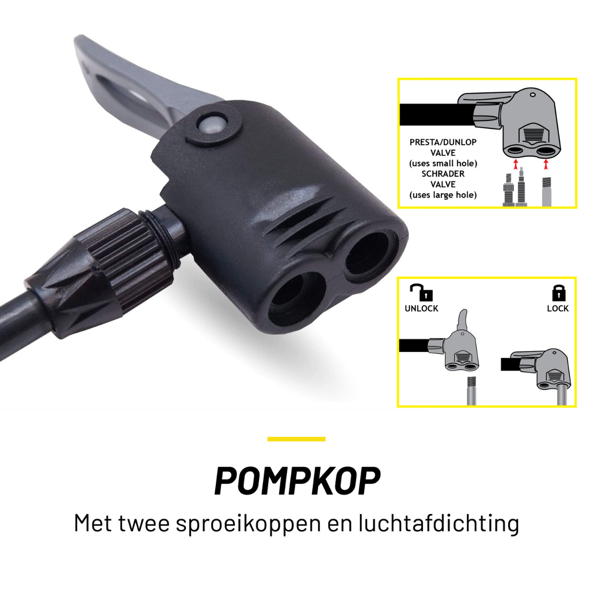 Dunlop Fietspomp met Drukmeter 11Bar/160PSI - maximondo