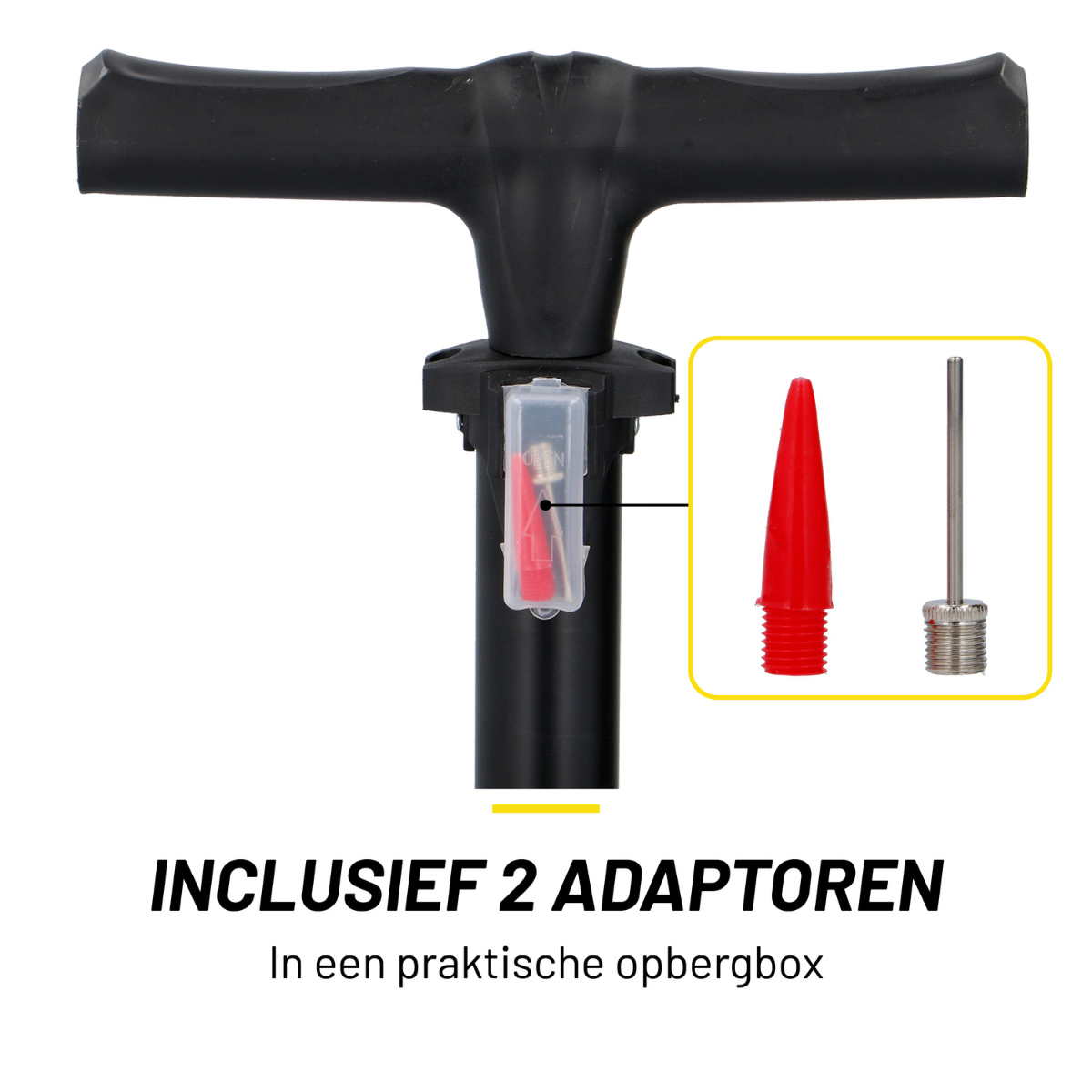 Dunlop Fietspomp Pro uitvoering - Analoge Drukmeter - Zwart - maximondo