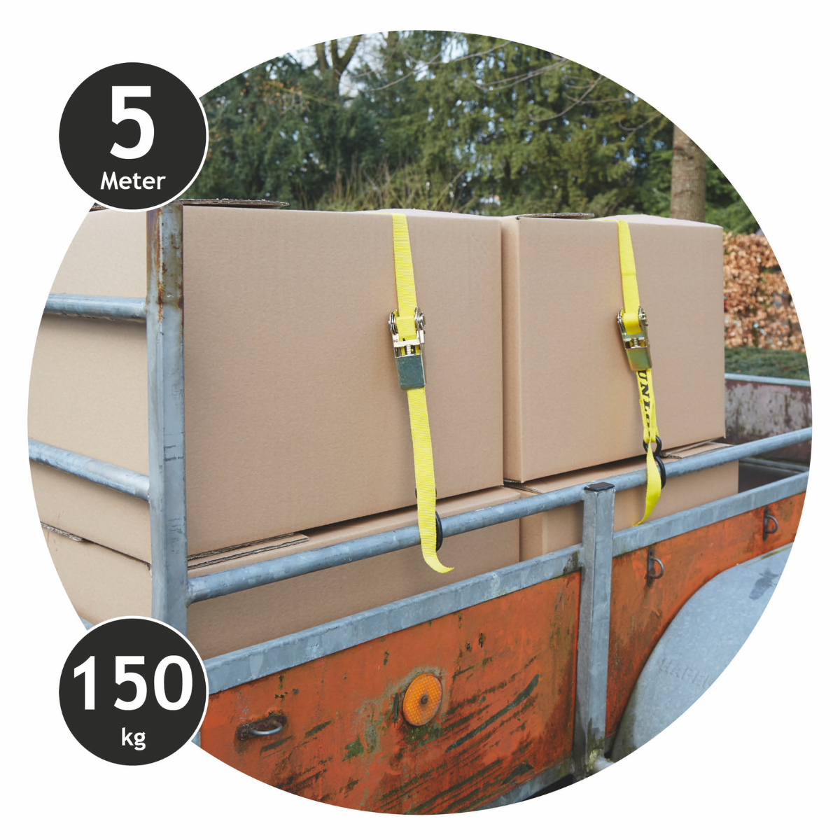 Dunlop Spanband 5 M Geel - maximondo