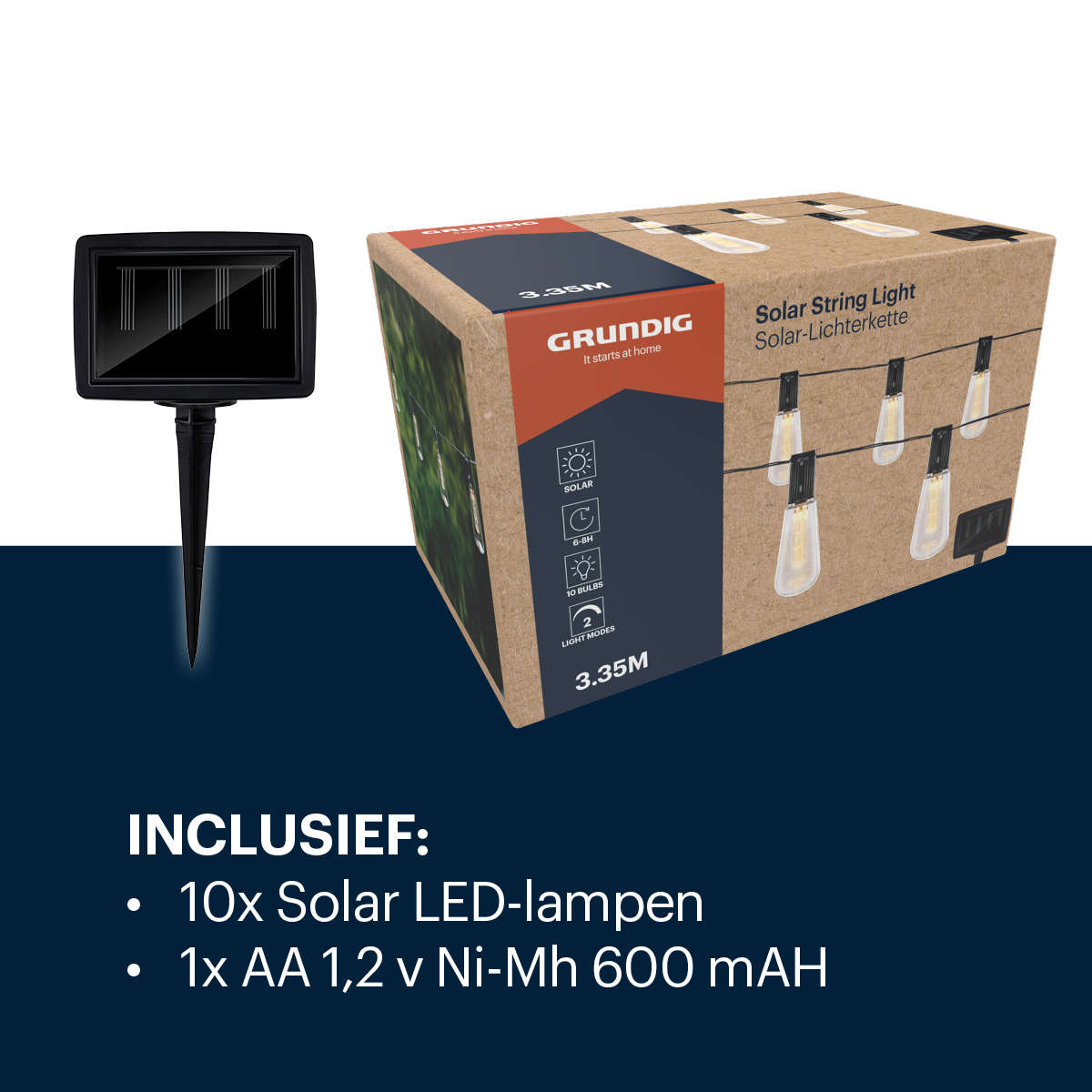Grundig Solar Lichtsnoer 3,35m - maximondo